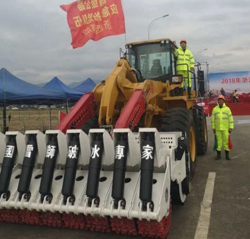 浙江高速公路應急演練現場